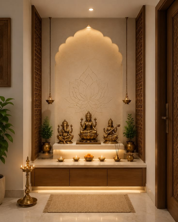 Pooja Room interior by RBD Interiors Design