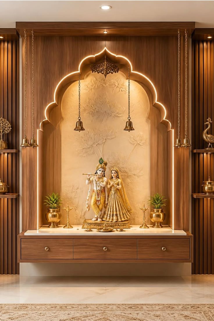 Pooja Room interior by RBD Interiors Design