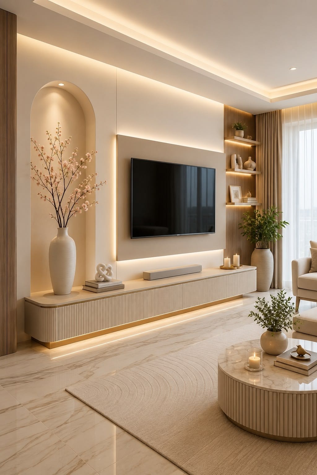 TV Unit interior by RBD Interiors Design